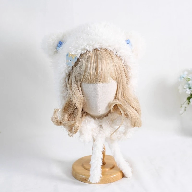 Original Sweet and Cute Little Bear Lei Feng Hat Lolita Bear Ear Protection Hat Versatile Plush Winter Warm Hat
Original Sweet and Cute Little Bear Lei Feng Hat Lolita Bear Ear Protection Hat Versatile Plush Winter Warm Hat