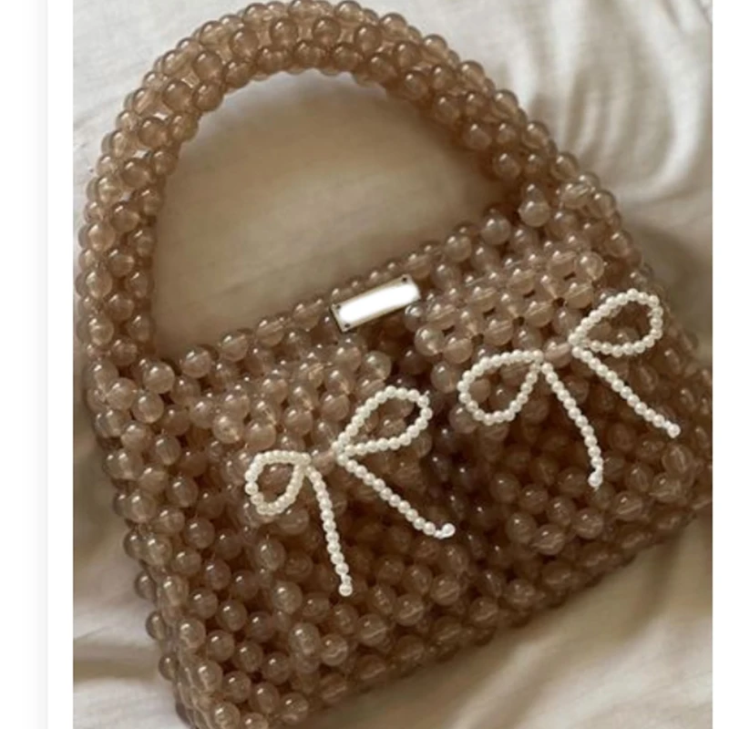 Handmade Acrylic Bead New Women's Bag Ins Pearl Bow Design Handbags for Women Versatile Casual Customizable Color Logo Bags
Handmade Acrylic Bead New Women's Bag Ins Pearl Bow Design Handbags for Women Versatile Casual Customizable Color Logo Bags