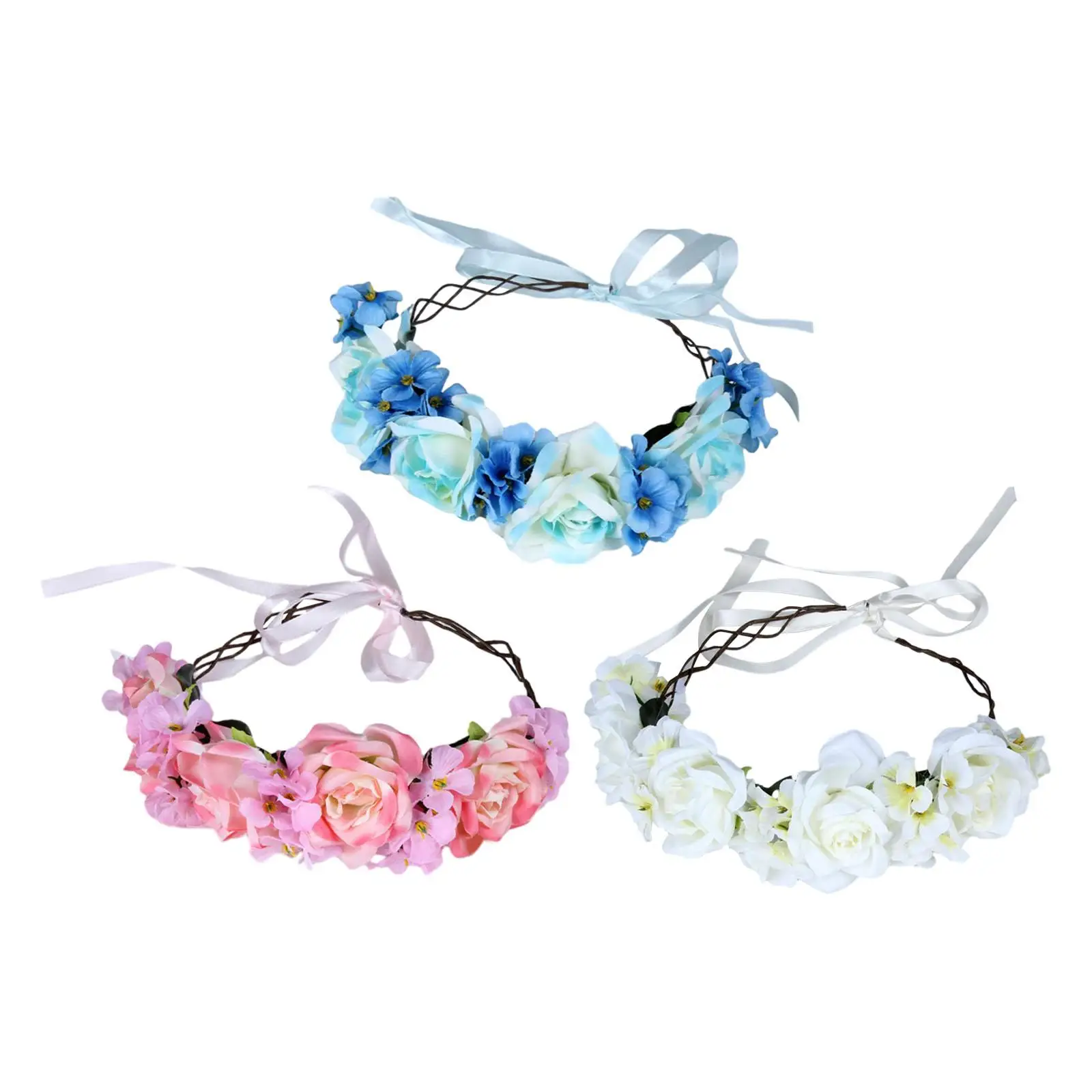 Women Flower Headband Wreath Floral Wedding Garland Women Wedding Headdress for Festival Photography Party Wedding Photo Props
Women Flower Headband Wreath Floral Wedding Garland Women Wedding Headdress for Festival Photography Party Wedding Photo Props
