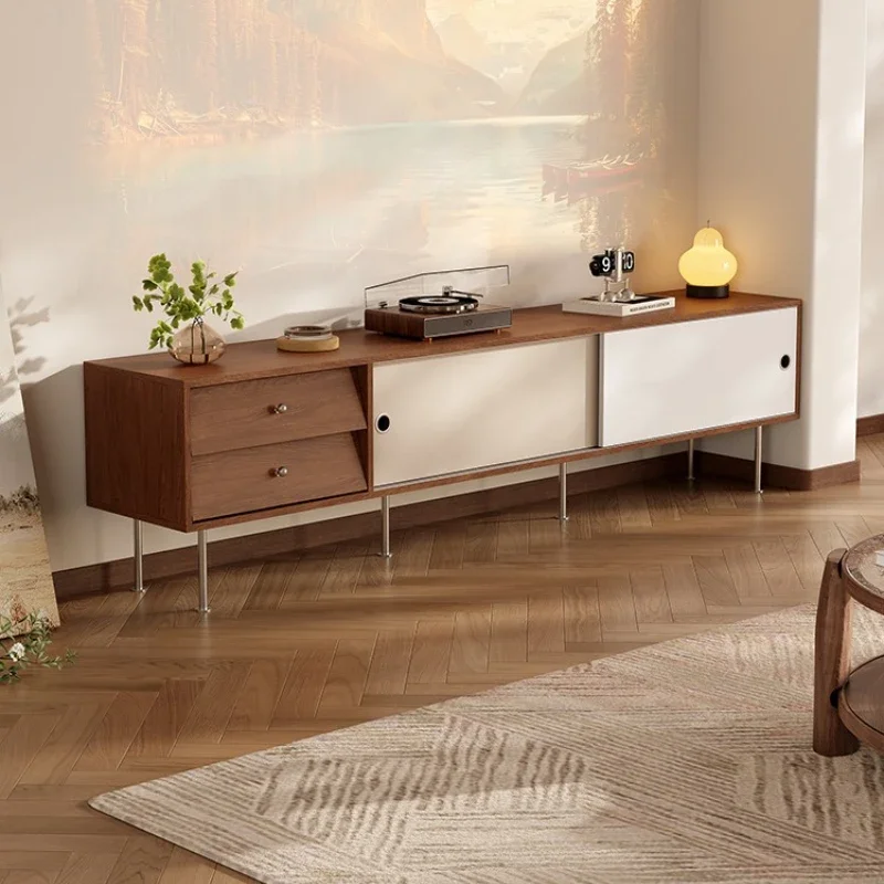 Medieval TV cabinet combination solid wood living room against the wall small apartment color matching storage cabinet locker
Medieval TV cabinet combination solid wood living room against the wall small apartment color matching storage cabinet locker