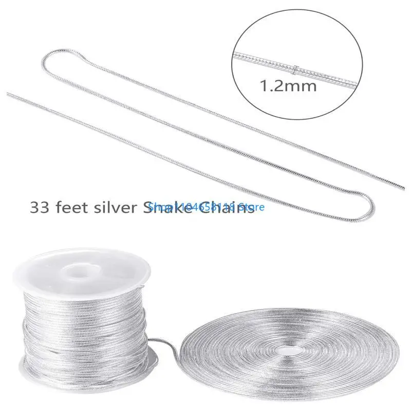 33 Feet Snake Chains with 20 Lobster Clasps 50 Jump Rings 40 Connector Clasps
33 Feet Snake Chains with 20 Lobster Clasps 50 Jump Rings 40 Connector Clasps