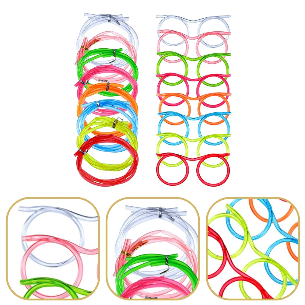 24pcs DIY Straws Reusable Funny Glasses Drinking Straws Elastic Tube for Kids Party Birthday Banquet Wedding Supplies Plastic
24pcs DIY Straws Reusable Funny Glasses Drinking Straws Elastic Tube for Kids Party Birthday Banquet Wedding Supplies Plastic