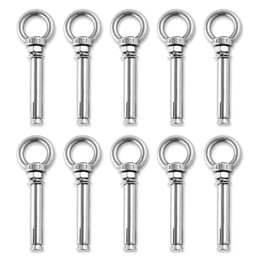 Shoulder Eye Bolts Heavy Duty Eyebolts Stainless Steel Wall Corete Aho Screw Expansion Bolts with Nuts Eye Hooks Fer for Ceilin
Shoulder Eye Bolts Heavy Duty Eyebolts Stainless Steel Wall Corete Aho Screw Expansion Bolts with Nuts Eye Hooks Fer for Ceilin