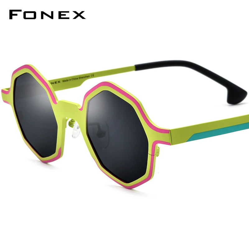 FONEX Pure Titanium Sunglasses Men Retro Vintage Small Polygon Polarized Sun Glasses 2024 New Women UV400 Shades F85812T 
FONEX Pure Titanium Sunglasses Men Retro Vintage Small Polygon Polarized Sun Glasses 2024 New Women UV400 Shades F85812T