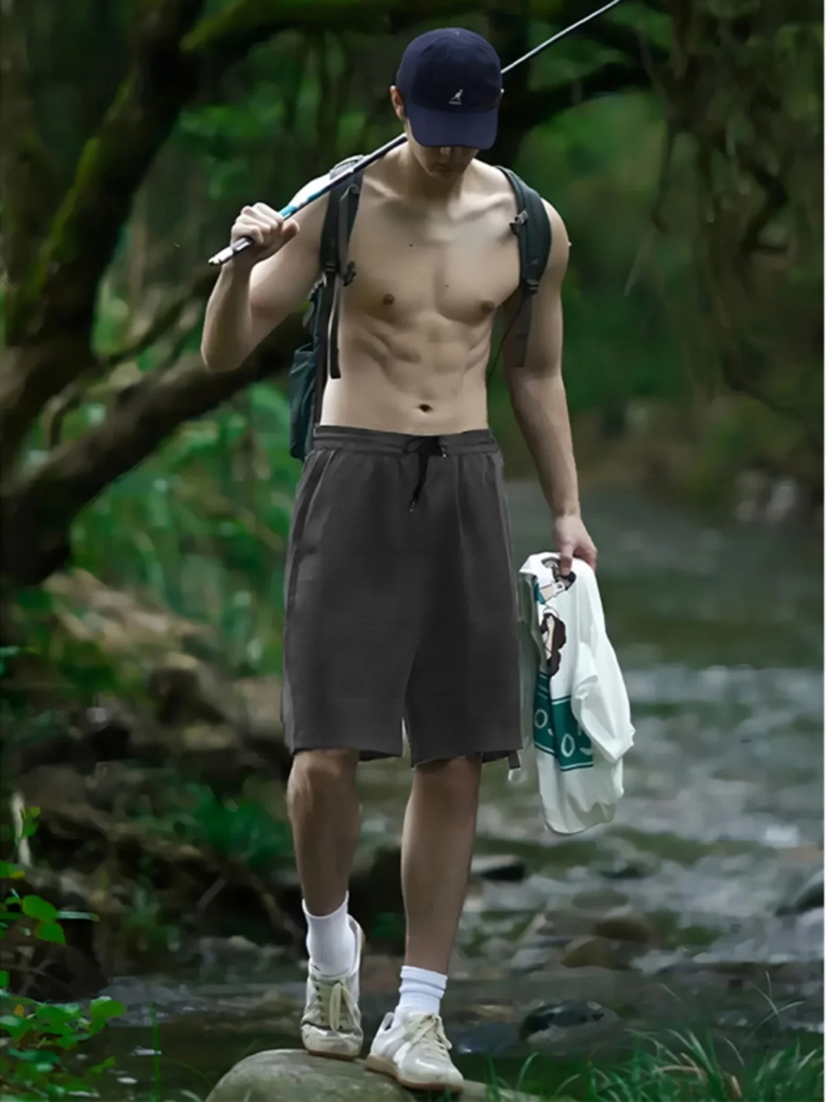 Deep ey Nylon Men's orts Summer Thin American Functional Ice Silk Qui Dry Sports Pants Knee-Length Five-Quarter Mid-Pants
Deep ey Nylon Men's orts Summer Thin American Functional Ice Silk Qui Dry Sports Pants Knee-Length Five-Quarter Mid-Pants