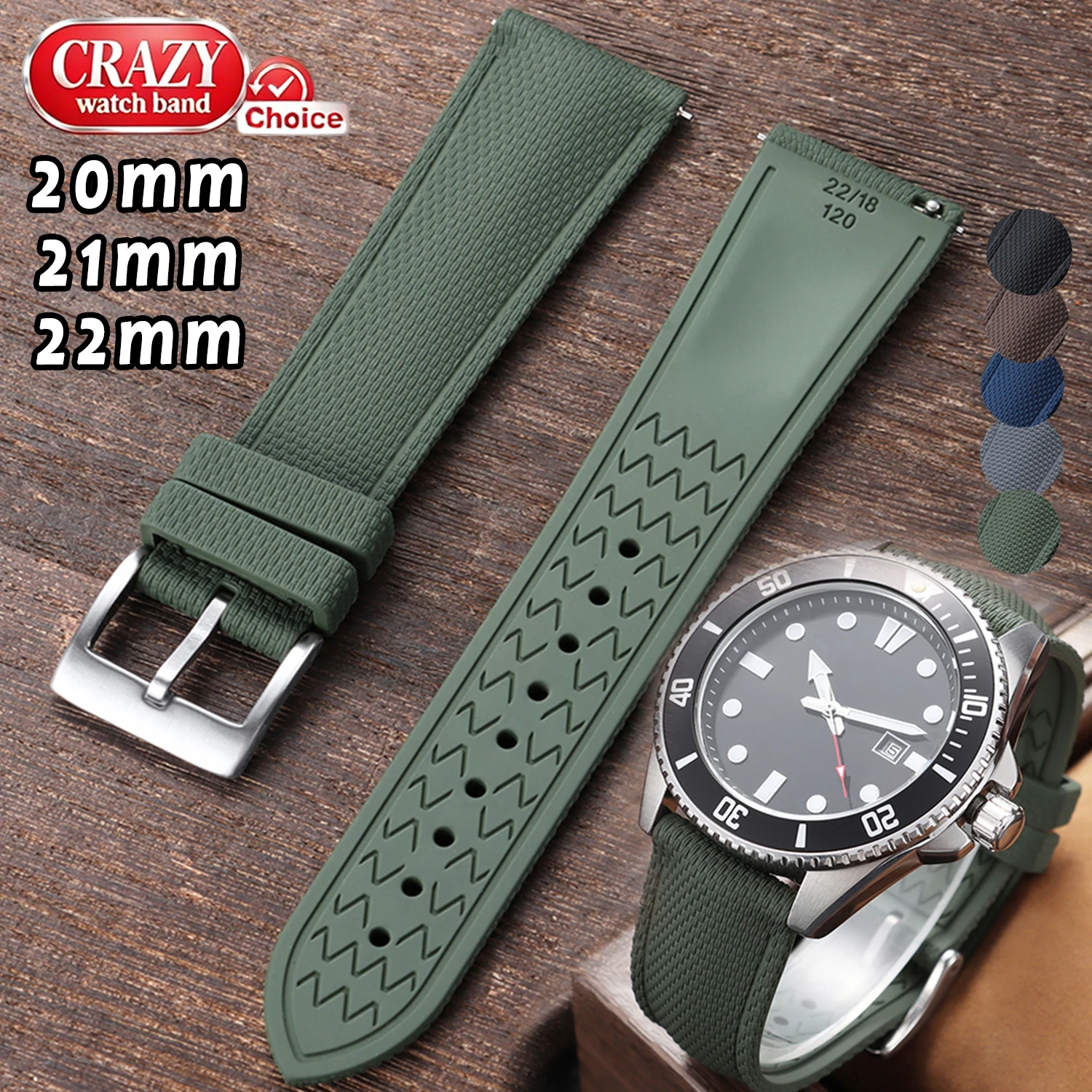 FKM Rubber Watches Band for Omega for Seiko for DW for Tissot Strap Silicone Outdoor Sport Bracelet 20mm 21mm 22mm Quick-Release
FKM Rubber Watches Band for Omega for Seiko for DW for Tissot Strap Silicone Outdoor Sport Bracelet 20mm 21mm 22mm Quick-Release