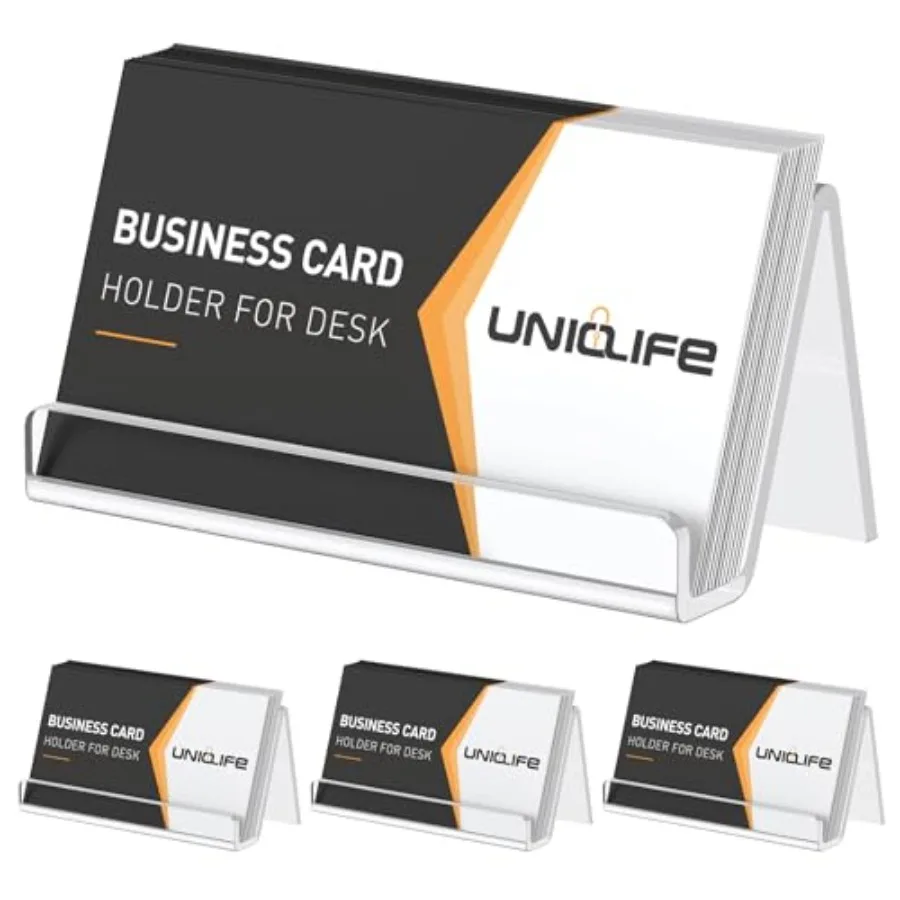 4 Pack Acrylic Business Card Holder for Desk, 3.5" x 1.9" x 2", Clear Horizontal Business Card Display Stand, Desktop Business
4 Pack Acrylic Business Card Holder for Desk, 3.5" x 1.9" x 2", Clear Horizontal Business Card Display Stand, Desktop Business