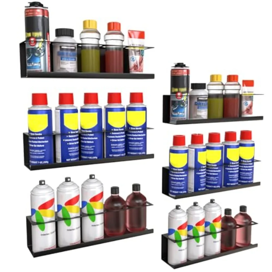 Spray Bottle Holder Wall-Mounted, Aerosol Spray Can Holder Storage Rack, Heavy-Duty Paint Bottle Organizer with 30 Holes, Steel
Spray Bottle Holder Wall-Mounted, Aerosol Spray Can Holder Storage Rack, Heavy-Duty Paint Bottle Organizer with 30 Holes, Steel