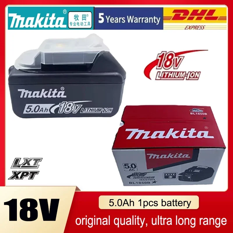 100% original Makita 18V 6.0Ah power tool battery, ultra long endurance Makita BL1830 BL1840 BL1850 rechargeable battery
100% original Makita 18V 6.0Ah power tool battery, ultra long endurance Makita BL1830 BL1840 BL1850 rechargeable battery