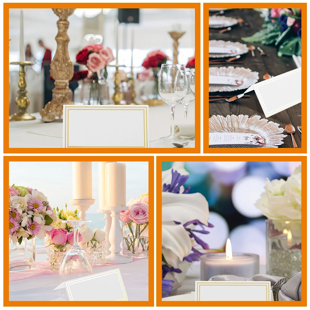 100Pcs Delicate Table Name Cards Tented Place Cards for Wedding Party Reserved Signs Easy to Write and Set Up Place Name Card
100Pcs Delicate Table Name Cards Tented Place Cards for Wedding Party Reserved Signs Easy to Write and Set Up Place Name Card