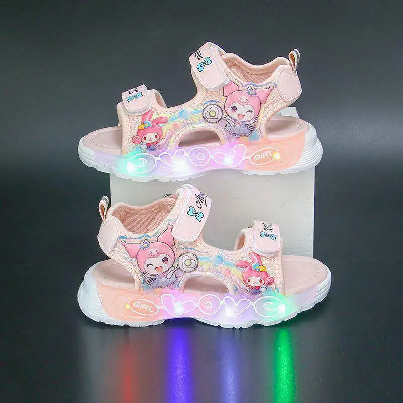 2026 Summer New Kuromi Princess Kids Sandals with LED Light EVA Cartoon Hollow Out Girls Beach Shoes Kindergarten Casual Shoes
2026 Summer New Kuromi Princess Kids Sandals with LED Light EVA Cartoon Hollow Out Girls Beach Shoes Kindergarten Casual Shoes