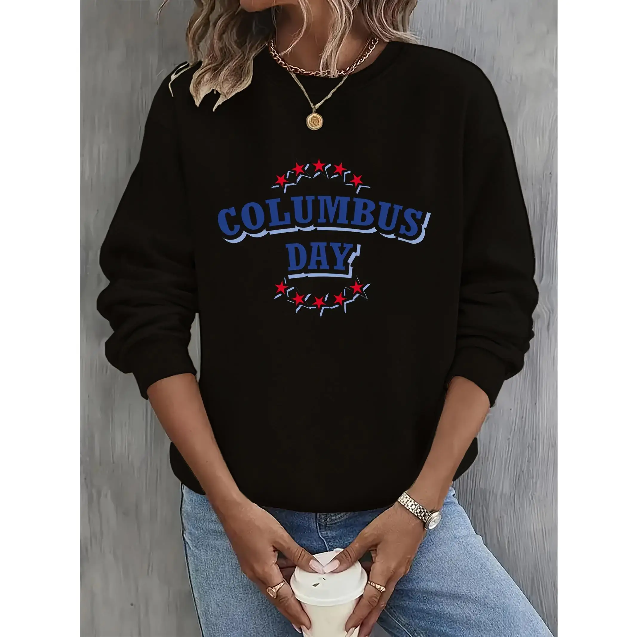 Happy Columbus Day Sweatshirt for Women Vintage American Flag Crewneck Pullover Festive Y2K Tops
Happy Columbus Day Sweatshirt for Women Vintage American Flag Crewneck Pullover Festive Y2K Tops