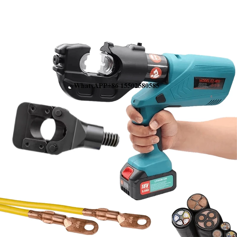 Two-in-One Hydraulic Cable Lug Scissor Ratchet Cable Cutter Battery Power Tools for 16-400mm2 Steel Construction Crimping
Two-in-One Hydraulic Cable Lug Scissor Ratchet Cable Cutter Battery Power Tools for 16-400mm2 Steel Construction Crimping