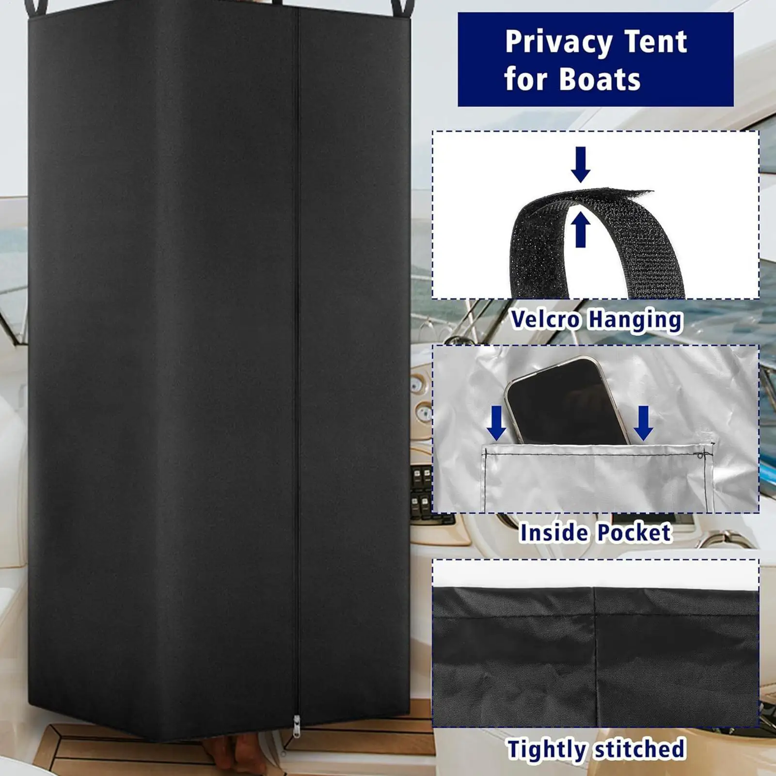 Privacy Tent For Boats 420D Oxford Cloth Instant Changing Room Shower Awning Portable Fitting Room Privacy Tent
Privacy Tent For Boats 420D Oxford Cloth Instant Changing Room Shower Awning Portable Fitting Room Privacy Tent