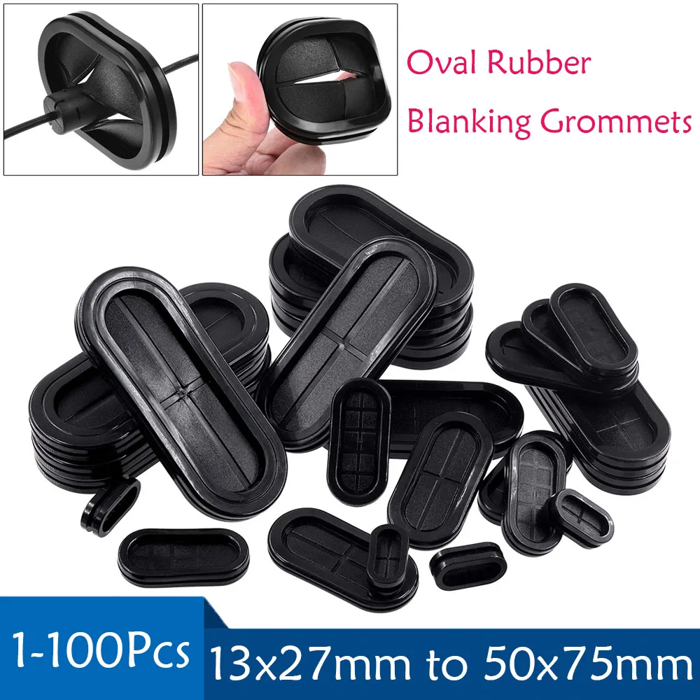 1-100Pcs Oval Rubber Blanking Grommets Double Side Closed Blind Plug Bungs Cable Wiring Protect Bushes 13x27mm-50x75mm
1-100Pcs Oval Rubber Blanking Grommets Double Side Closed Blind Plug Bungs Cable Wiring Protect Bushes 13x27mm-50x75mm