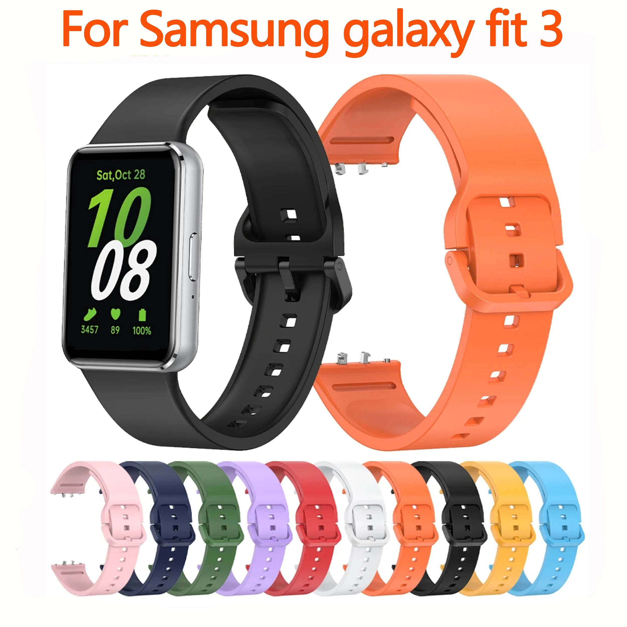 Оригинальный силиконовый ремешок для часов с петлей для Samsung Galaxy Fit 3, аксессуары, умные часы, спортивный резиновый браслет для Galaxy Fit 3, ремешок
Оригинальный силиконовый ремешок для часов с петлей для Samsung Galaxy Fit 3, аксессуары, умные часы, спортивный резиновый браслет для Galaxy Fit 3, ремешок