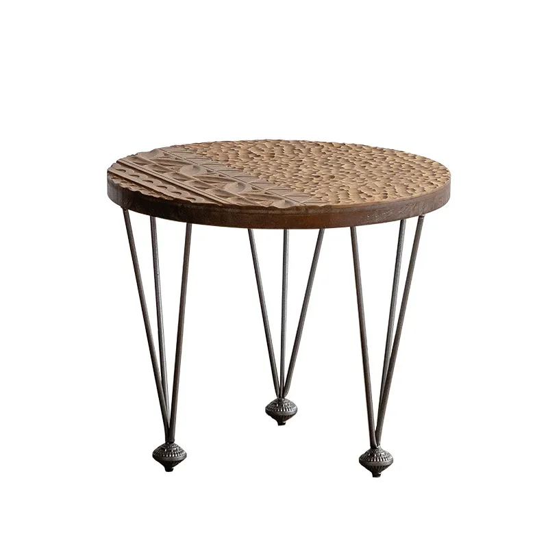 American retro solid wood small round table B & B living room small coffee table size combination home balcony coffee table nego
American retro solid wood small round table B & B living room small coffee table size combination home balcony coffee table nego