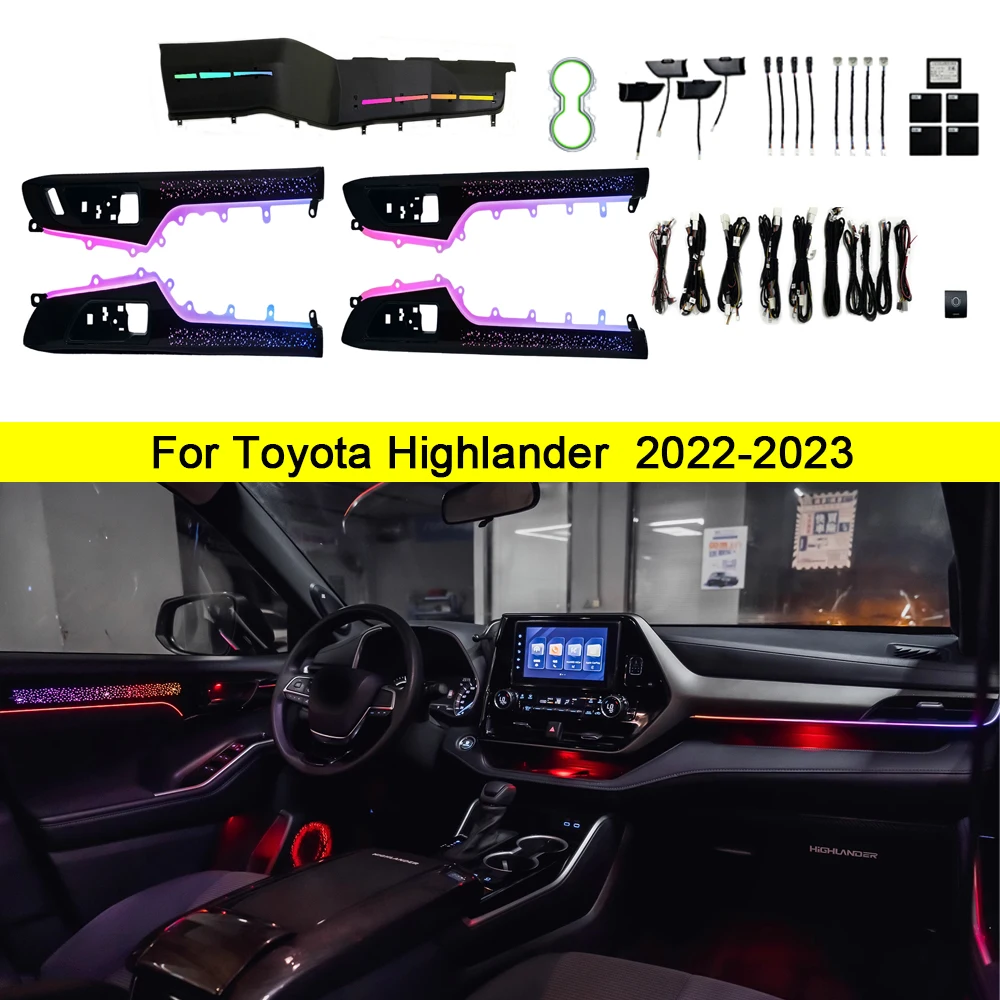 Automotive Starry Sky LED Ambient light for Toyota Highlander 2015-2024 64 color interior light strip original installatio
Automotive Starry Sky LED Ambient light for Toyota Highlander 2015-2024 64 color interior light strip original installatio