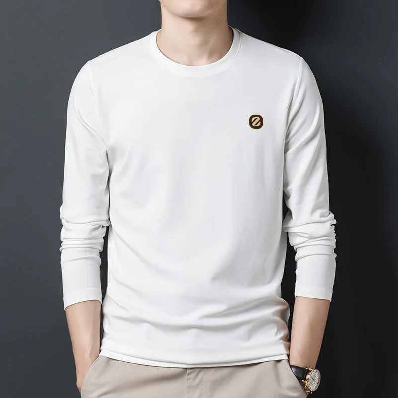 100% Pure Cotton Round Neck Long Sleeved T-shirt for Men in The Spring and Autumn of 2025, New Hoodie Base Shirt for Men
100% Pure Cotton Round Neck Long Sleeved T-shirt for Men in The Spring and Autumn of 2025, New Hoodie Base Shirt for Men