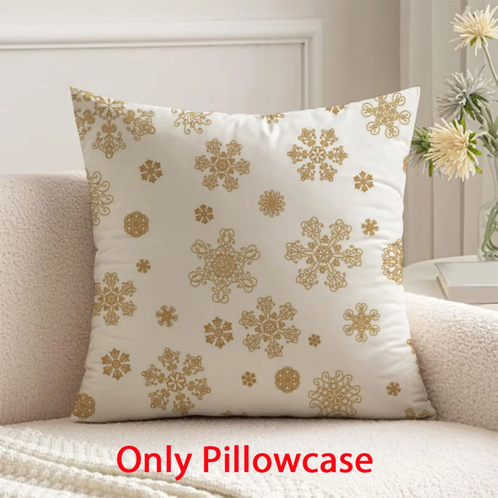 Merry Christmas Pillow cover winter glod Snowflake pattern decorative 45x45 cushions cover for New Year pillow case
Merry Christmas Pillow cover winter glod Snowflake pattern decorative 45x45 cushions cover for New Year pillow case
