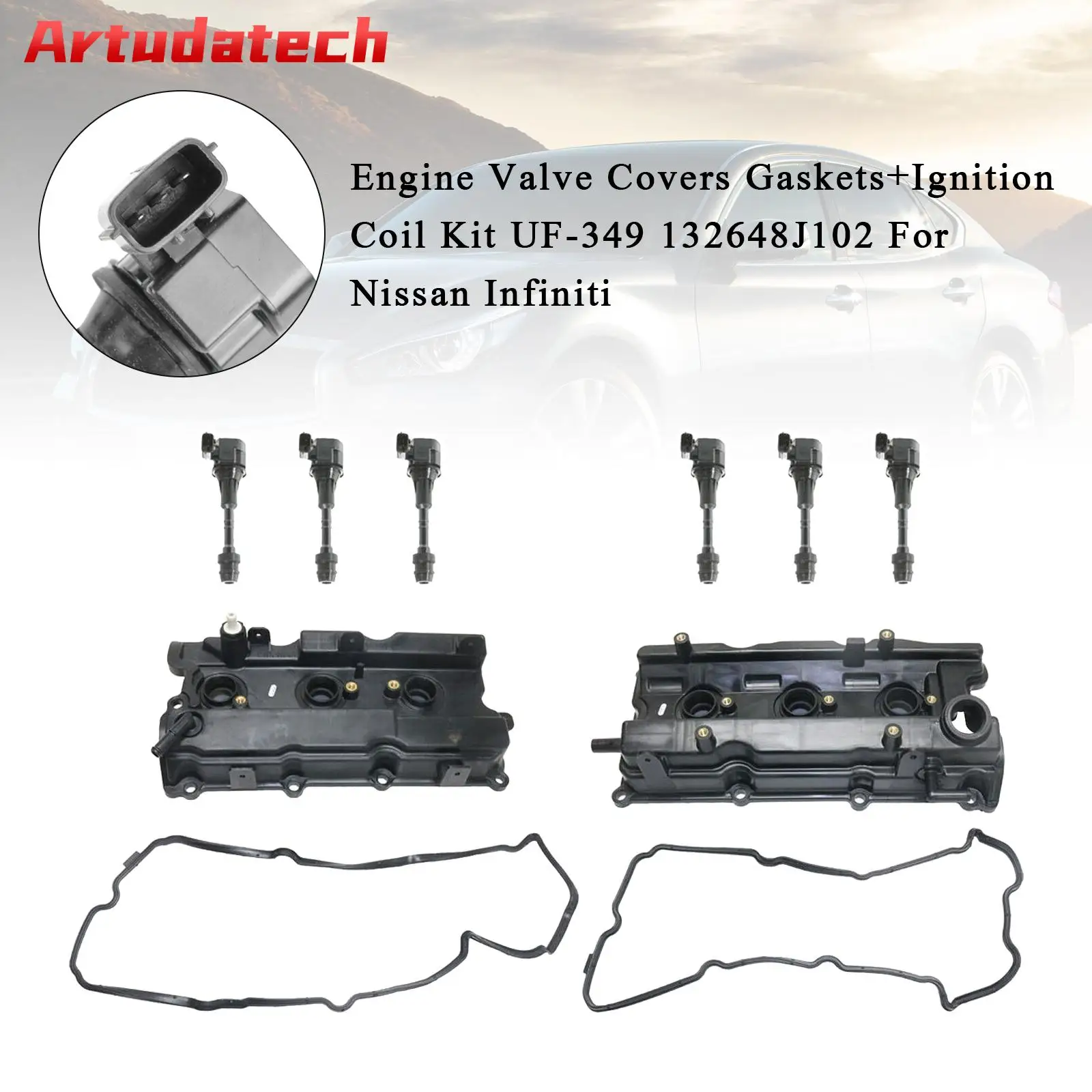 Artudatech Engine Valve Covers Gaskets+Ignition Coil UF-349 132648J102 For Nissan Infiniti
Artudatech Engine Valve Covers Gaskets+Ignition Coil UF-349 132648J102 For Nissan Infiniti