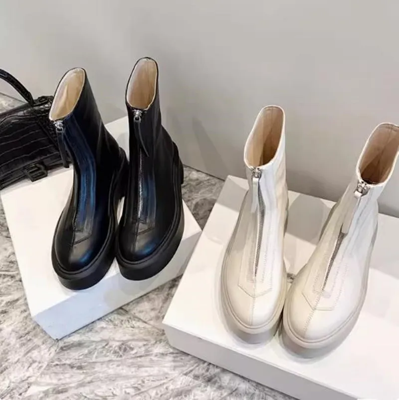 New Autumn Winter Front Zipper Genuine Leather Ankle Boots British Style Thick Sole Knight Boots Chelsea Botas
New Autumn Winter Front Zipper Genuine Leather Ankle Boots British Style Thick Sole Knight Boots Chelsea Botas