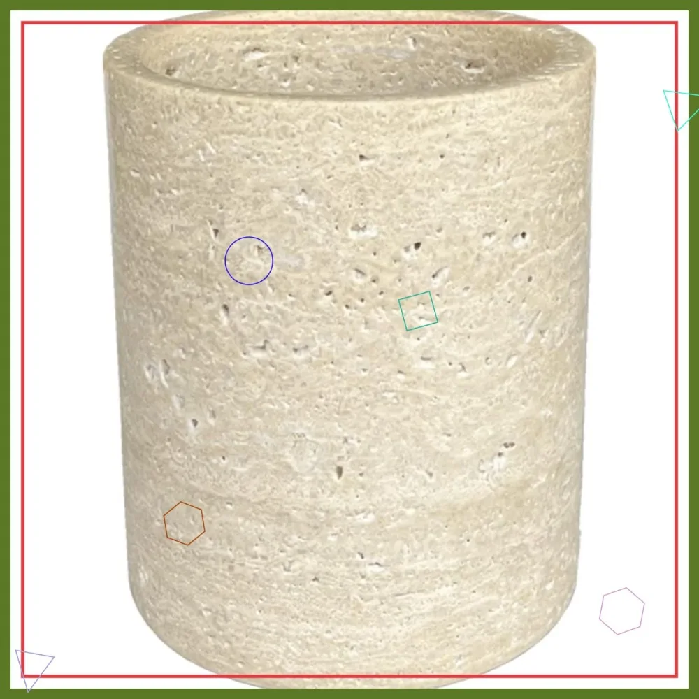 Handmade Natural Marble Kitchen Utensil Holder - 5.1" D X 6.3" H, Beige Stone
Handmade Natural Marble Kitchen Utensil Holder - 5.1" D X 6.3" H, Beige Stone