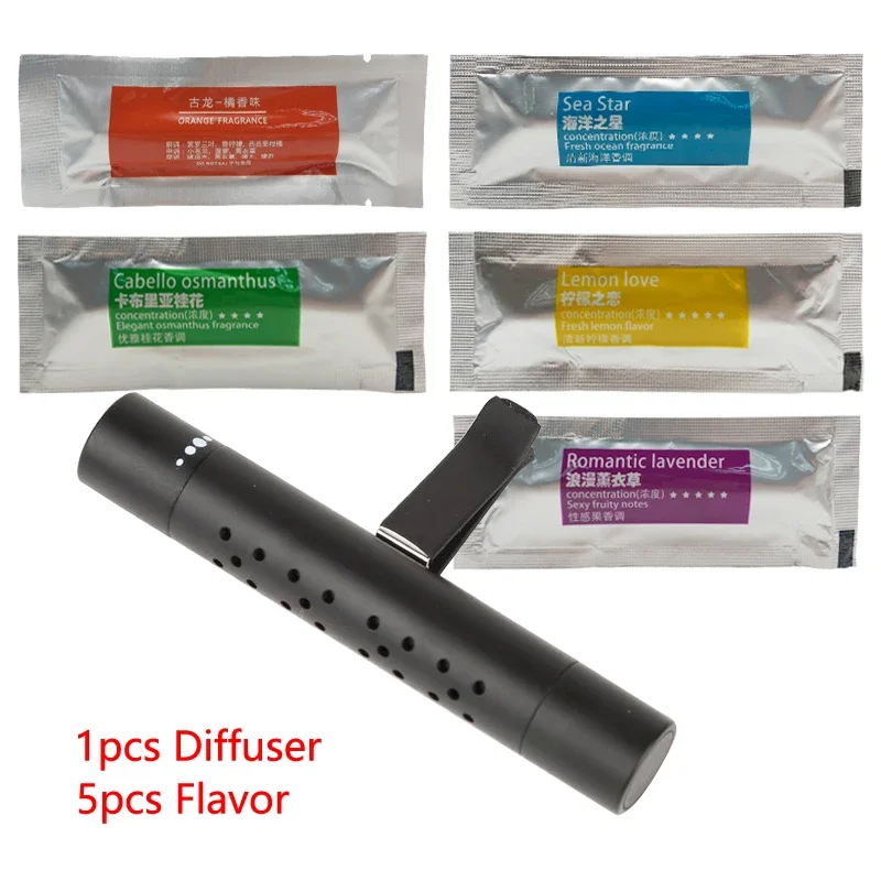 Air Outlet Aromatherapy Clip with 5 Aroma Sticks Car Air Freshener Car Outlet Perfume Solid Perfume Diffuser 8 Kinds Flavor
Air Outlet Aromatherapy Clip with 5 Aroma Sticks Car Air Freshener Car Outlet Perfume Solid Perfume Diffuser 8 Kinds Flavor
