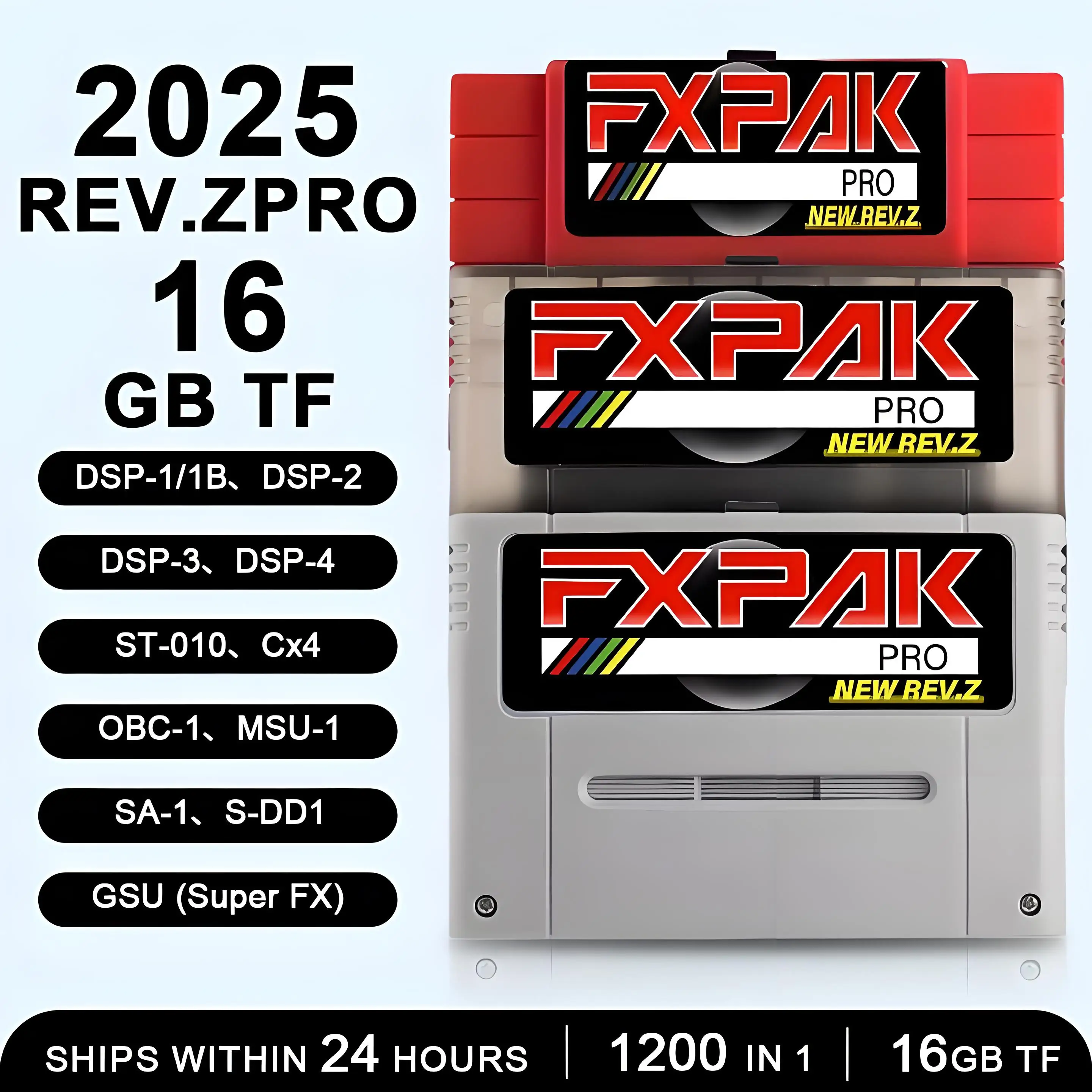 Premium Retro FXPAK Rev Z 16bit 1200 Games in 1 Cartridge with Cyclone Chip With 16 GB Micro SD Card FOR SNES Console
Premium Retro FXPAK Rev Z 16bit 1200 Games in 1 Cartridge with Cyclone Chip With 16 GB Micro SD Card FOR SNES Console