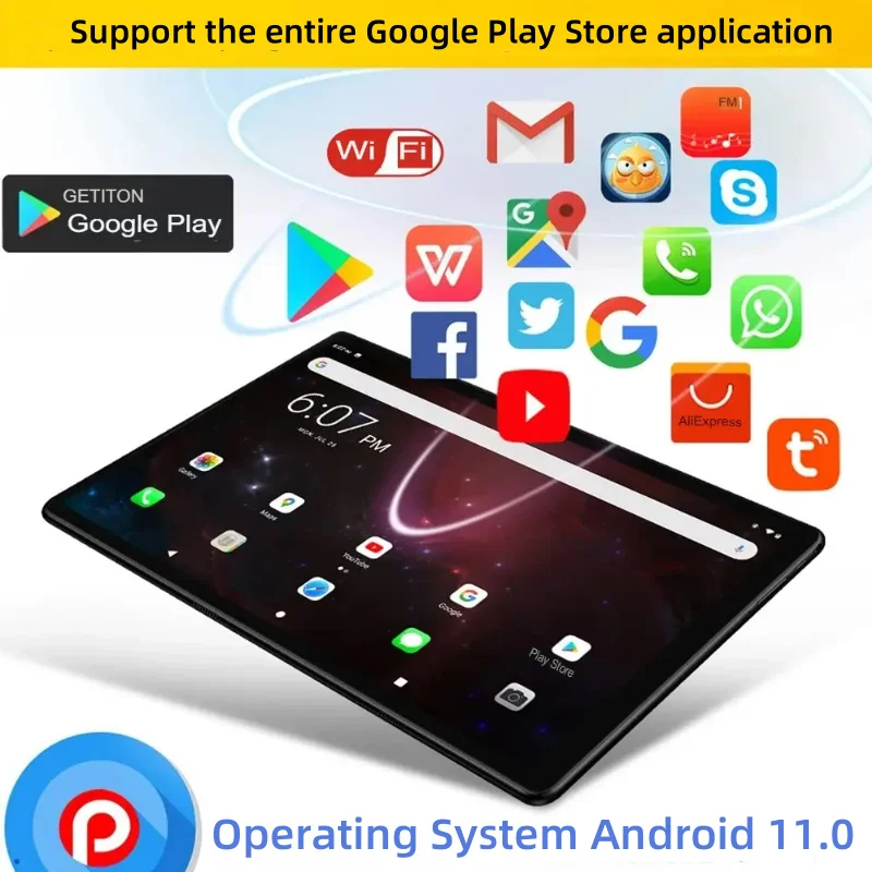 10.1" Android 11 Tablet PC SC9863 Octa-Core 1.6GHz CPU 3GB RAM 32GB ROM 1920x1200 Resolution 8000mAh Type-C
10.1" Android 11 Tablet PC SC9863 Octa-Core 1.6GHz CPU 3GB RAM 32GB ROM 1920x1200 Resolution 8000mAh Type-C
