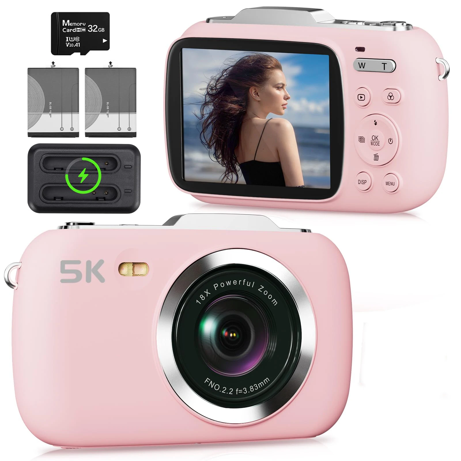 Цифровая камера 5K Камеры для фотографии 80MP UHD Портативная камера для видеоблогов с 18-кратным зумом Камера для фотосъемки с точкой путешествия для начинающих-подростков
Цифровая камера 5K Камеры для фотографии 80MP UHD Портативная камера для видеоблогов с 18-кратным зумом Камера для фотосъемки с точкой путешествия для начинающих-подростков