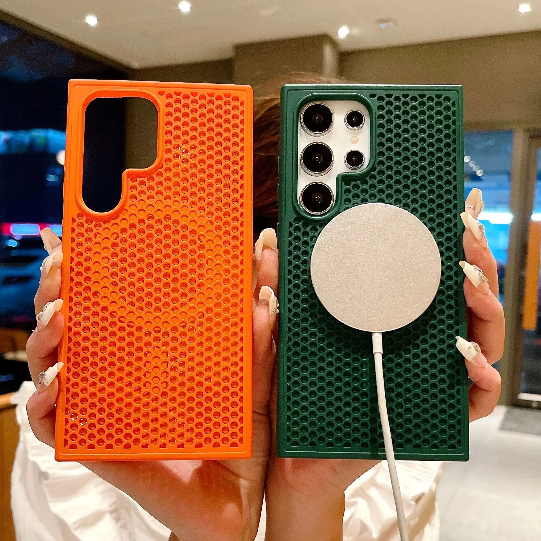 Magnetic Cooling Honeycomb Case For Samsung S24 S23 S22 Ultra FE Plus For Magsafe Wireless Charge Heat Dissipation Bumper Cover
Magnetic Cooling Honeycomb Case For Samsung S24 S23 S22 Ultra FE Plus For Magsafe Wireless Charge Heat Dissipation Bumper Cover