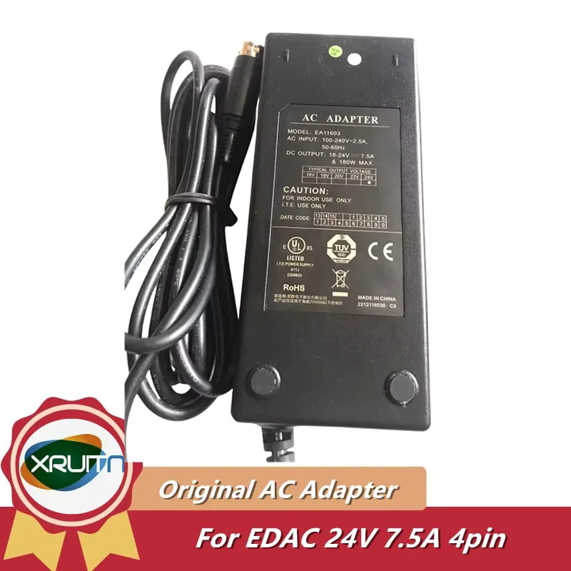 180W Replacement AC Adapter Charger For EDAC EA11603 24V 7.5A 4-PIN Power Supply
180W Replacement AC Adapter Charger For EDAC EA11603 24V 7.5A 4-PIN Power Supply