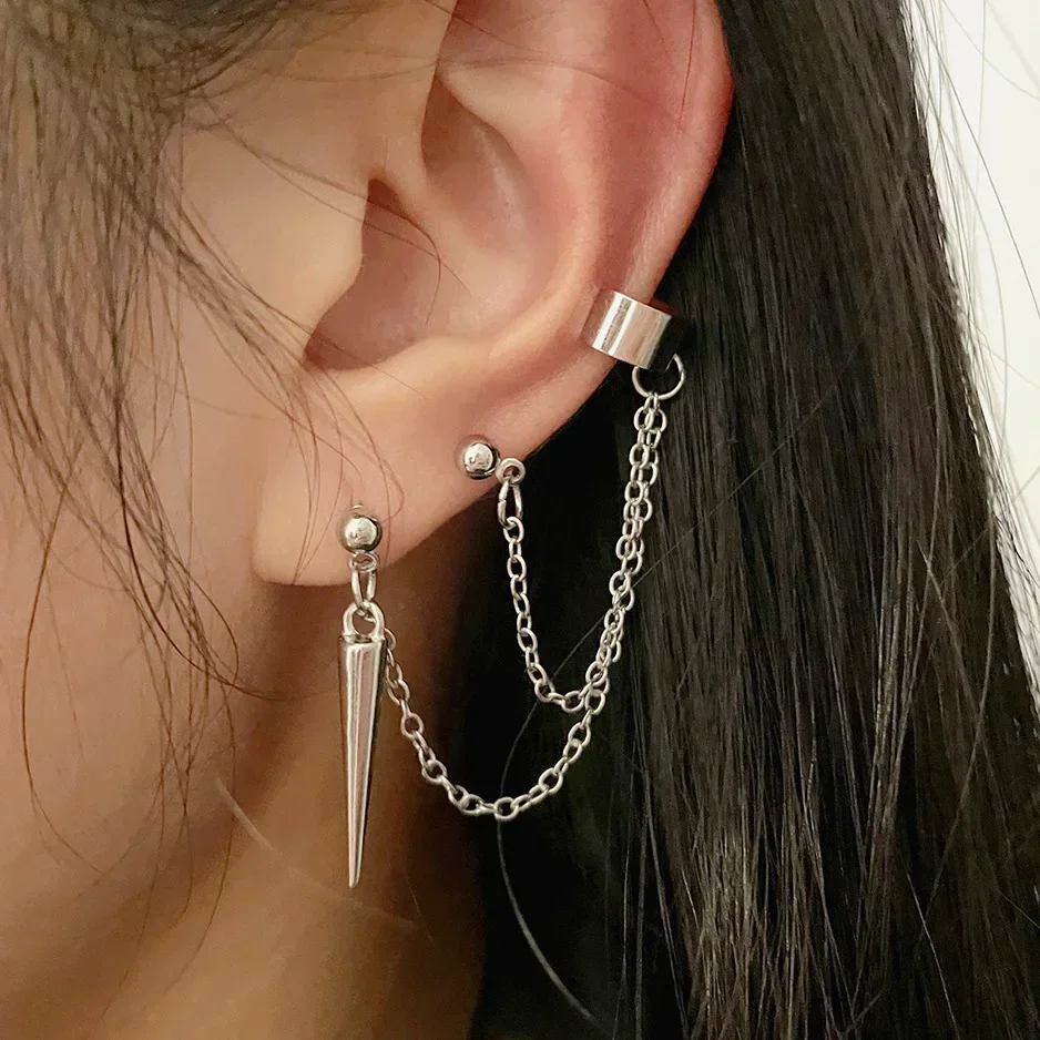 Vintage Pendant Metal Dangle Earrings with Long Chain Ear Clip for Women Silver Color Gold Color Star Moon Earring Jewelry
Vintage Pendant Metal Dangle Earrings with Long Chain Ear Clip for Women Silver Color Gold Color Star Moon Earring Jewelry