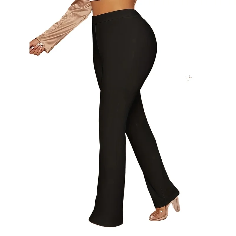 Plus Size Women Straight Leg Pants Elastic Waist Slim Silhouette
Plus Size Women Straight Leg Pants Elastic Waist Slim Silhouette