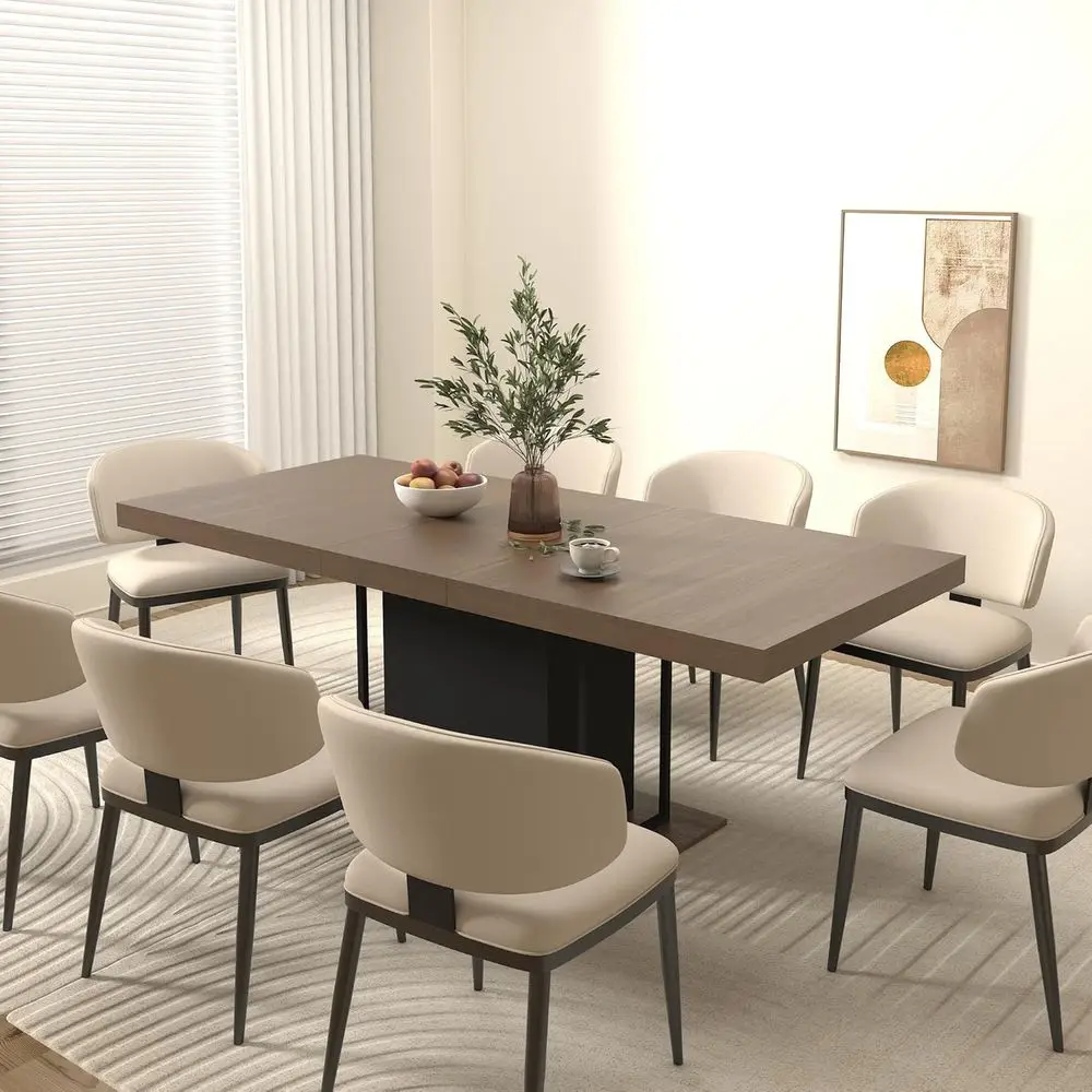 Раскладной обеденный стол от 160 до 200 см, расширяемый кухонный стол для 6-10 человек, большой деревянный конференц-стол, черный
Раскладной обеденный стол от 160 до 200 см, расширяемый кухонный стол для 6-10 человек, большой деревянный конференц-стол, черный