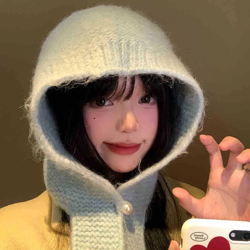 Korean Version of Simple Balaclava Hat Women's Winter Warm Ear Protection Knitted Neck Protection Integrated Bomber Hats Gorras
Korean Version of Simple Balaclava Hat Women's Winter Warm Ear Protection Knitted Neck Protection Integrated Bomber Hats Gorras