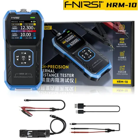 FNIRSI HRM-10 18650 Battery Voltage Internal Resistance Tester High-precision Trithium Lithium lron Phosphate Battery Tester