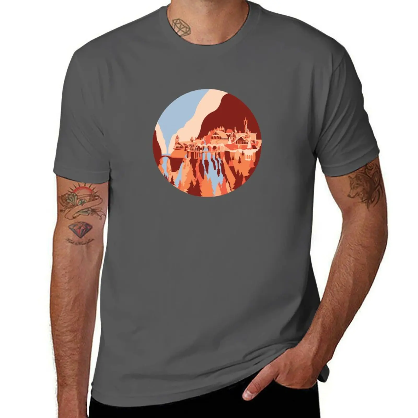 Rivendell Lord of Rings, the T-Shirt Urban Style Casual Short Sleeve Top
Rivendell Lord of Rings, the T-Shirt Urban Style Casual Short Sleeve Top