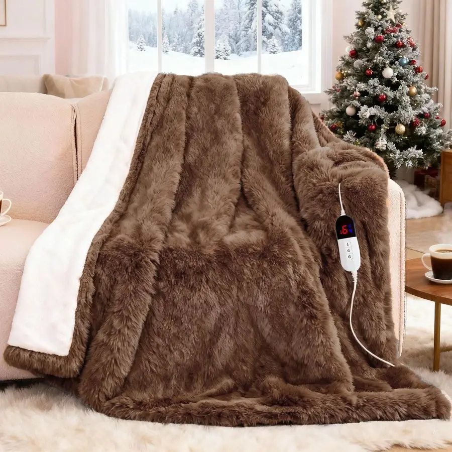 Blanket Heated Blanket with 6 Heating Levels, 4 Hour Auto Off, Ultra Soft, Overheat Protection, ETL Certified Brown, 50X60
Blanket Heated Blanket with 6 Heating Levels, 4 Hour Auto Off, Ultra Soft, Overheat Protection, ETL Certified Brown, 50X60