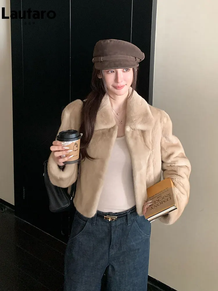 Lautaro Autumn Winter Short Thick Warm Faux Mink Fur Coat Women Luxury High Quality Elegant Chic Fluffy Jacket Clothing 2026
Lautaro Autumn Winter Short Thick Warm Faux Mink Fur Coat Women Luxury High Quality Elegant Chic Fluffy Jacket Clothing 2026