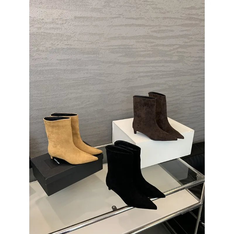 Vintage Women Ankle Boots Fashion Pointed Toe Shoes Autumn Winter High Heel Ladies Elegant Stretch Slim Short Booties
Vintage Women Ankle Boots Fashion Pointed Toe Shoes Autumn Winter High Heel Ladies Elegant Stretch Slim Short Booties