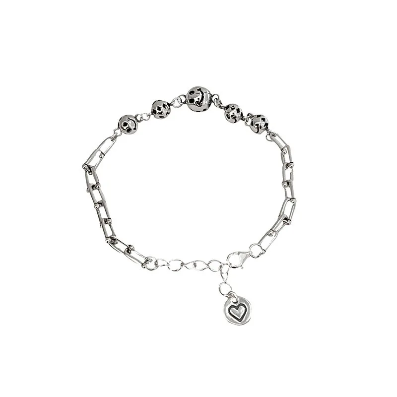 S925 Sterling Silver Smiling Face Paired with Horseshoe Buckle Bracelet Women's Inns Small and Luxury Jewelry
S925 Sterling Silver Smiling Face Paired with Horseshoe Buckle Bracelet Women's Inns Small and Luxury Jewelry