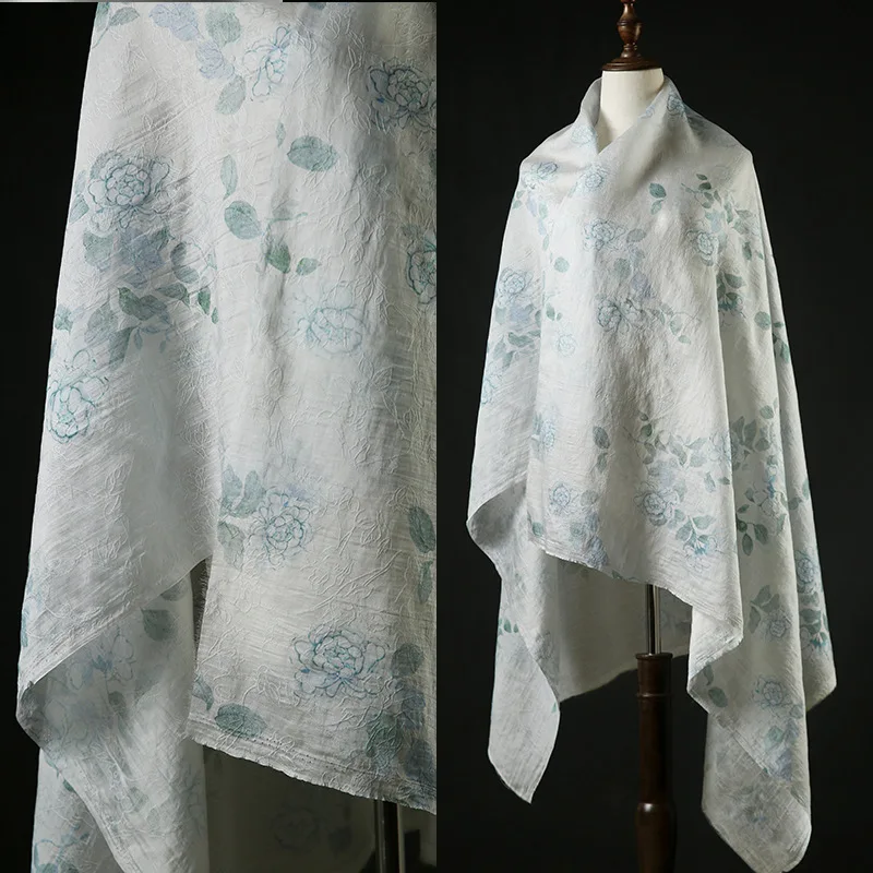 Полиэфирная акриловая ткань для шитья платья или Hanfu-Прозрачная жаккардовая ткань с синей розой, печатная на белом ткани y349
Полиэфирная акриловая ткань для шитья платья или Hanfu-Прозрачная жаккардовая ткань с синей розой, печатная на белом ткани y349