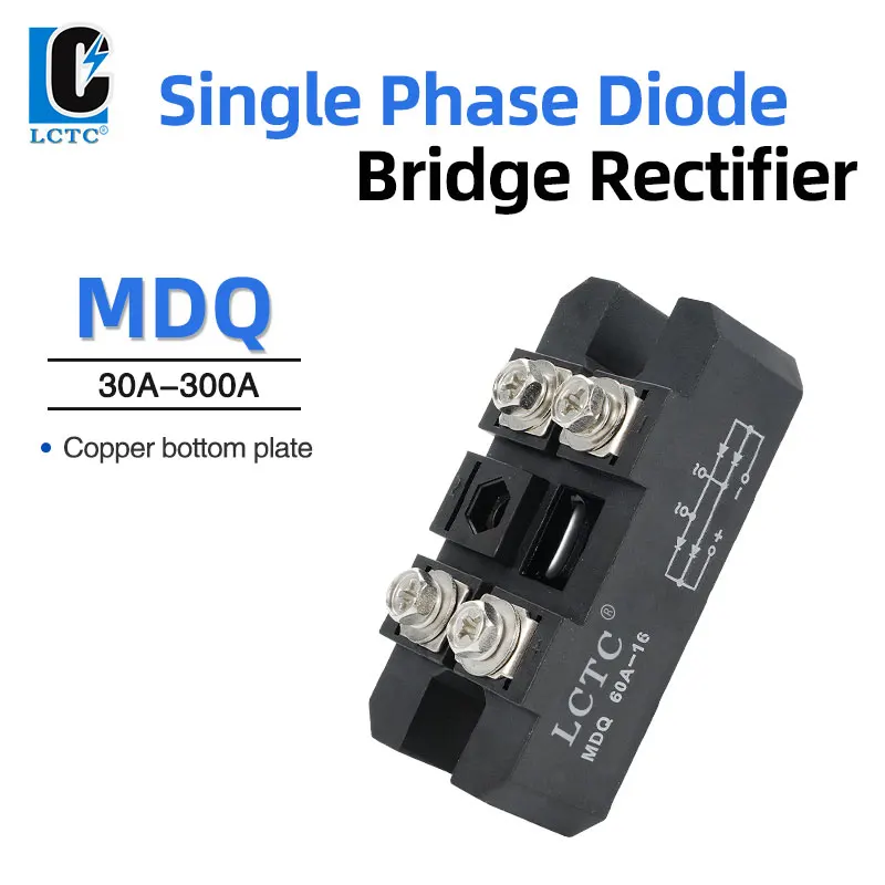 Single-phase Charger MDQ100A200A500A High-power DC 60A Rectifier Rectifier Bridge Module
Single-phase Charger MDQ100A200A500A High-power DC 60A Rectifier Rectifier Bridge Module