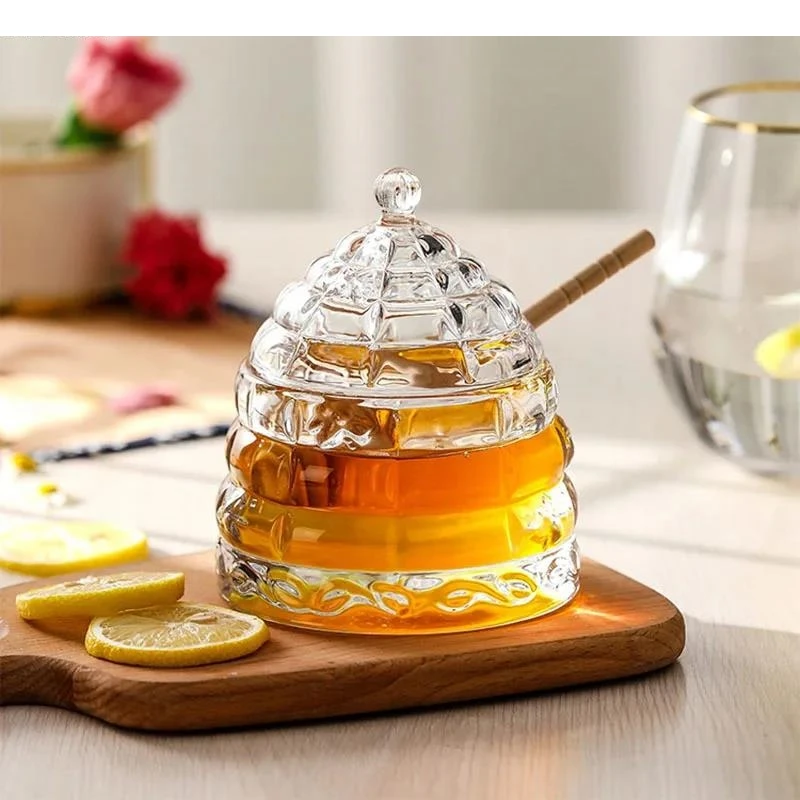 Transparent Glass Storage Jar With Lid Honey Syrup Jam Household Storages Container Stirring Rod
Transparent Glass Storage Jar With Lid Honey Syrup Jam Household Storages Container Stirring Rod