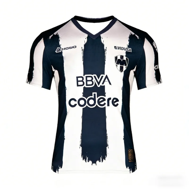 Новая домашняя футбольная футболка Rayados Monterrey для мужчин, 3D-печать, быстросохнущая, для пляжного серфинга, летняя, Мексика, 25_26
Новая домашняя футбольная футболка Rayados Monterrey для мужчин, 3D-печать, быстросохнущая, для пляжного серфинга, летняя, Мексика, 25_26