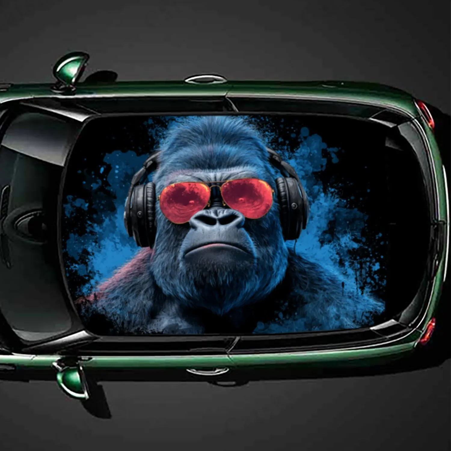Gorilla Music Style Blue Splash Print PVC Car Roof Sticker, Self-Adhesive Waterproof Car vinyl Decal, Car Decoration Protection
Gorilla Music Style Blue Splash Print PVC Car Roof Sticker, Self-Adhesive Waterproof Car vinyl Decal, Car Decoration Protection