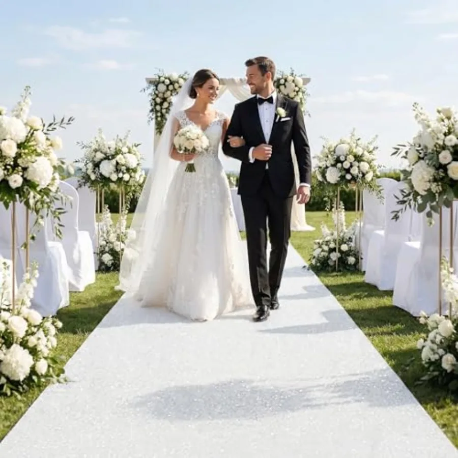 Aisle Runner: 4FT×20FT Sequin Fabric - Wedding Sparkly Carpet Runner for Thanksgiving Day Bridal Shower Outdoor Grass Floor Ind
Aisle Runner: 4FT×20FT Sequin Fabric - Wedding Sparkly Carpet Runner for Thanksgiving Day Bridal Shower Outdoor Grass Floor Ind
