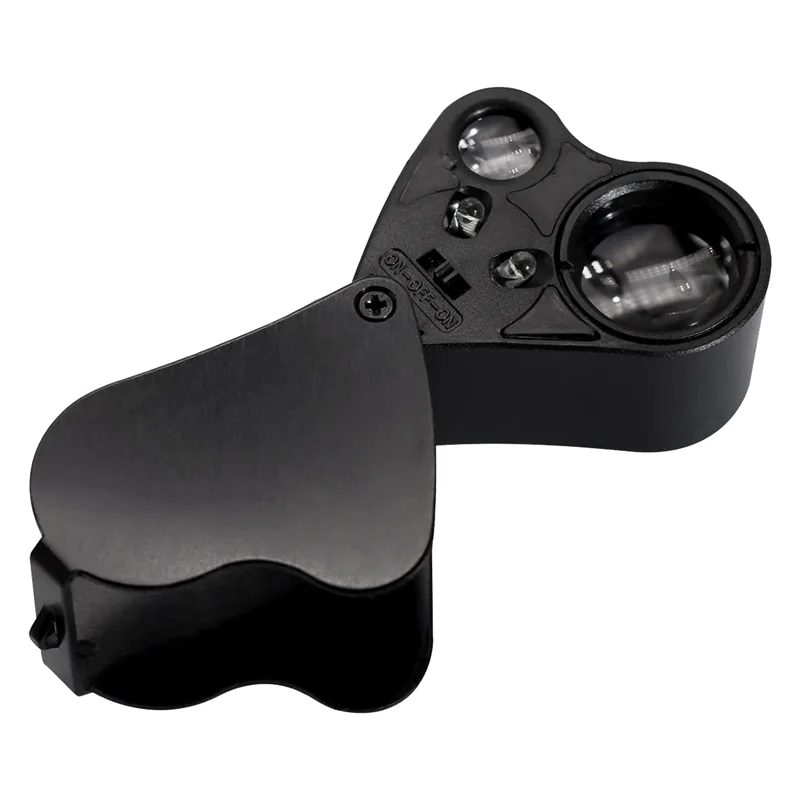 A22I 30X 60X Illuminated Jewelers Loupe Magnifier, Foldable Jewelry Magnifier, Magnifier with Bright LED Lighting for Gems
A22I 30X 60X Illuminated Jewelers Loupe Magnifier, Foldable Jewelry Magnifier, Magnifier with Bright LED Lighting for Gems